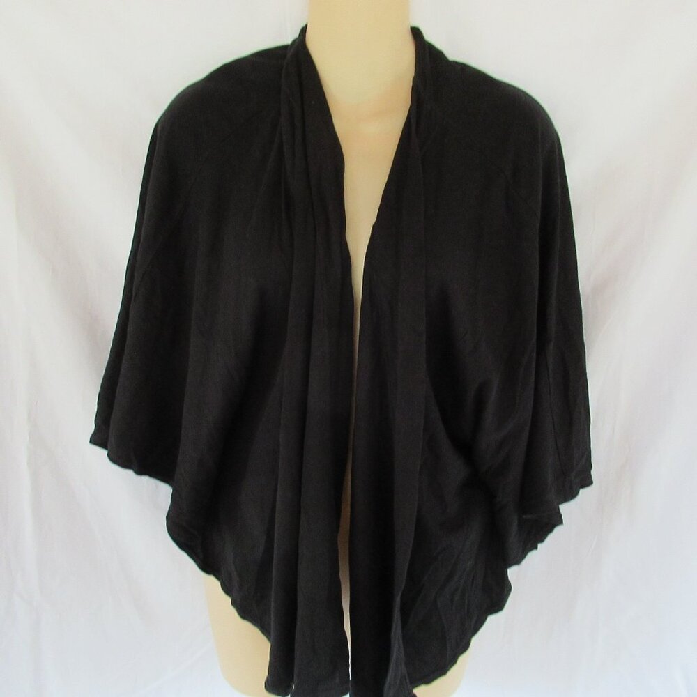 Barbara Lesser cardi swing flowy Medium black butterfly sleeves
